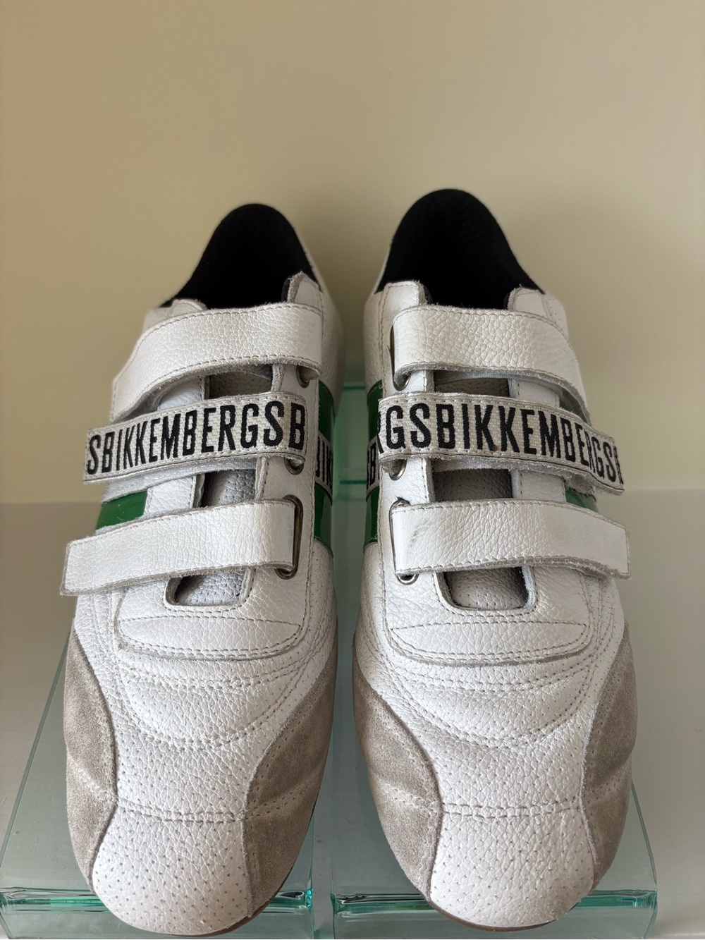 Bikkembergs White and Green Velcro Athletic Sneakers Women’s Size 11